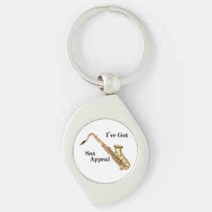 Llavero Keychain Metalizado saxofón
