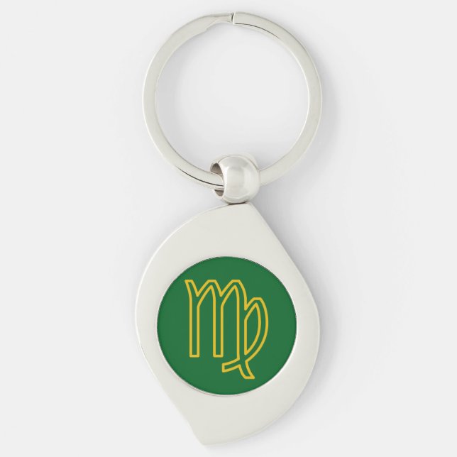 Llavero Keychain Metalizado Virgo Zodiac (Anverso)