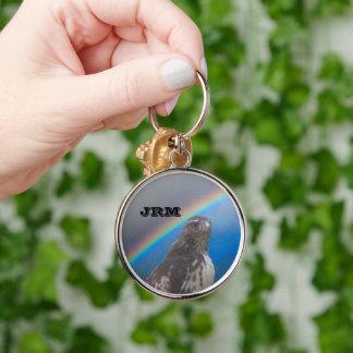 Llavero Keychain - Monograma con cabeza de halcón y arcoir