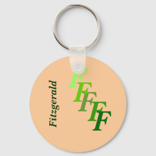 Llavero Keychain - Monograma verde con apellido
