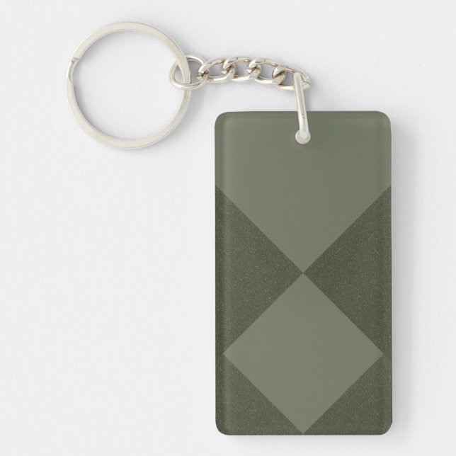 Llavero Keychain Moss Green Diamond Fade - Personalizable (Frente)