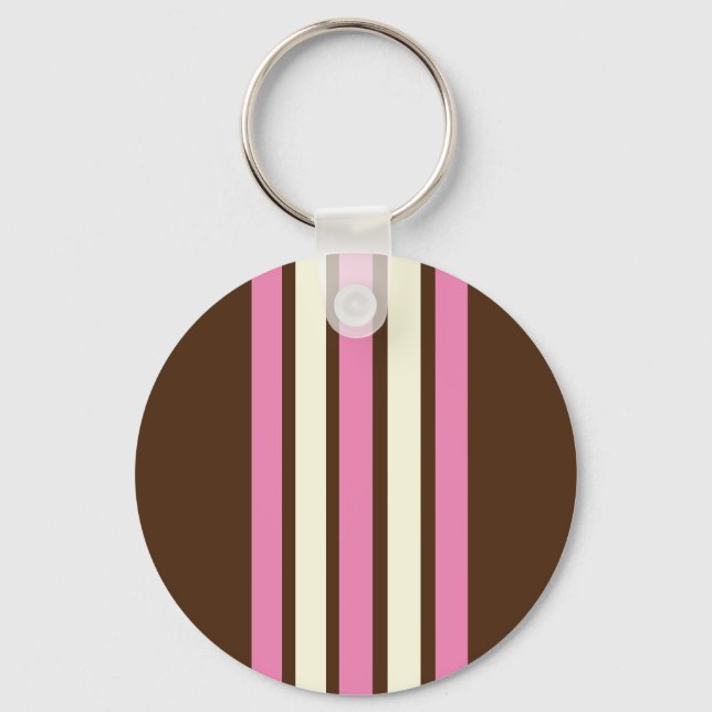 Llavero Keychain napolitano (Marrón, Rosa y Crema) (Anverso)