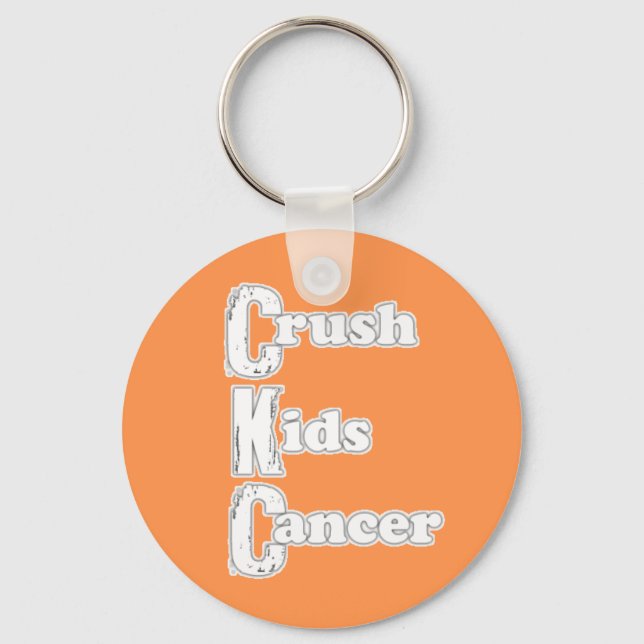 Llavero Keychain, Naranja de "El cáncer infantil machacado (Anverso)