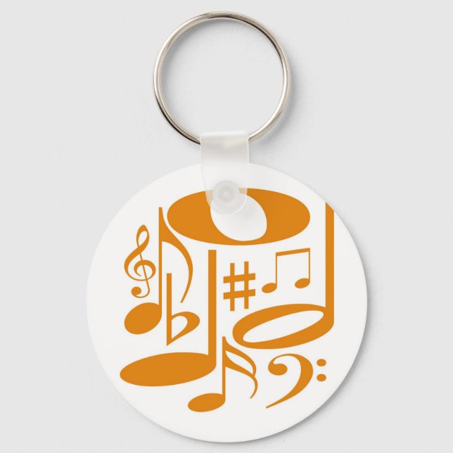 Llavero Keychain Naranja musical (Anverso)