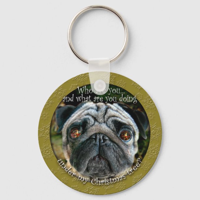 Llavero Keychain Navidades Pug (Anverso)