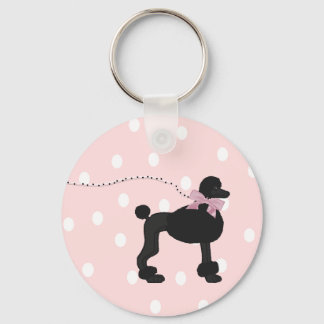 Llavero Keychain negro y rosa retro