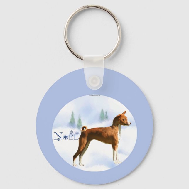 Llavero Keychain Noel Basenji (Anverso)