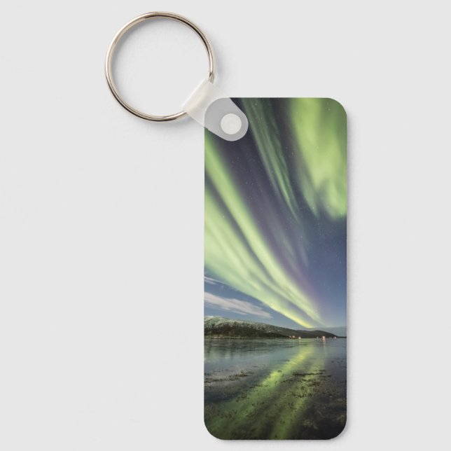 Llavero Keychain Noruega de las auroras boreales (Anverso)