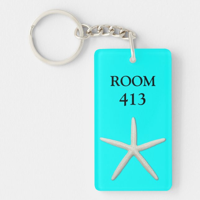 Llavero Keychain número de habitación marina de Starfish A (Frente)