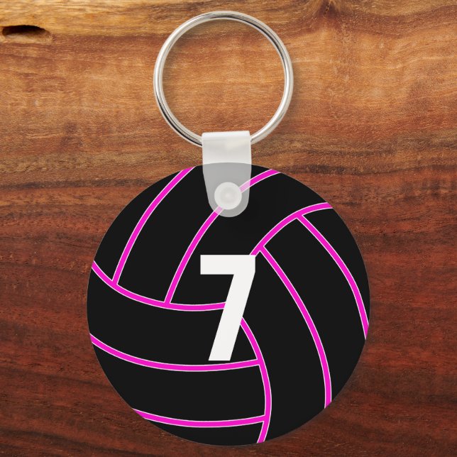 Llavero Keychain número de Jersey de voleibol rosa persona (Anverso)