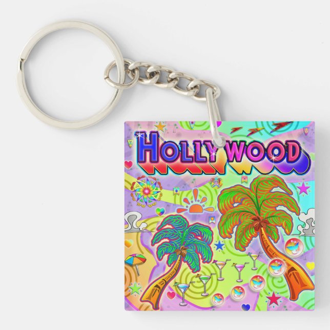 Llavero Keychain objetivo de vacaciones de Hollywood (Frente)
