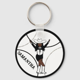 Llavero Keychain occidental/bailarina Blanco negro A