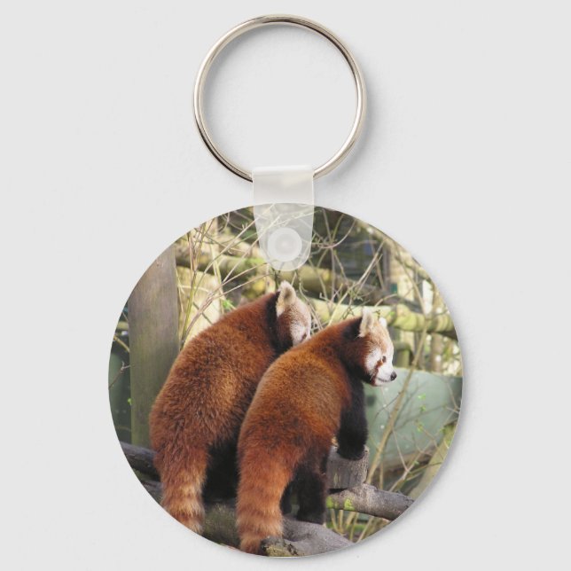 Llavero Keychain Pandas Rojo (Anverso)