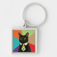 Keychain para gatos de negocios de personalizado