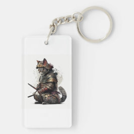 Llavero Keychain para gatos de Samurai