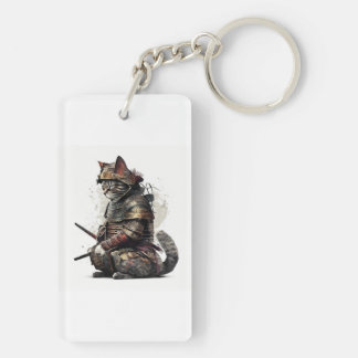 Llavero Keychain para gatos de Samurai