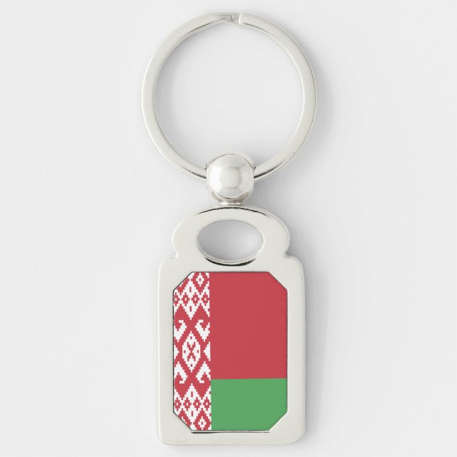 Llavero Keychain patriota de Bandera de Bielorrusia (Anverso)