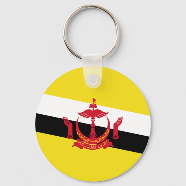 Llavero Keychain Patriótico Bandera de Brunéi (Anverso)