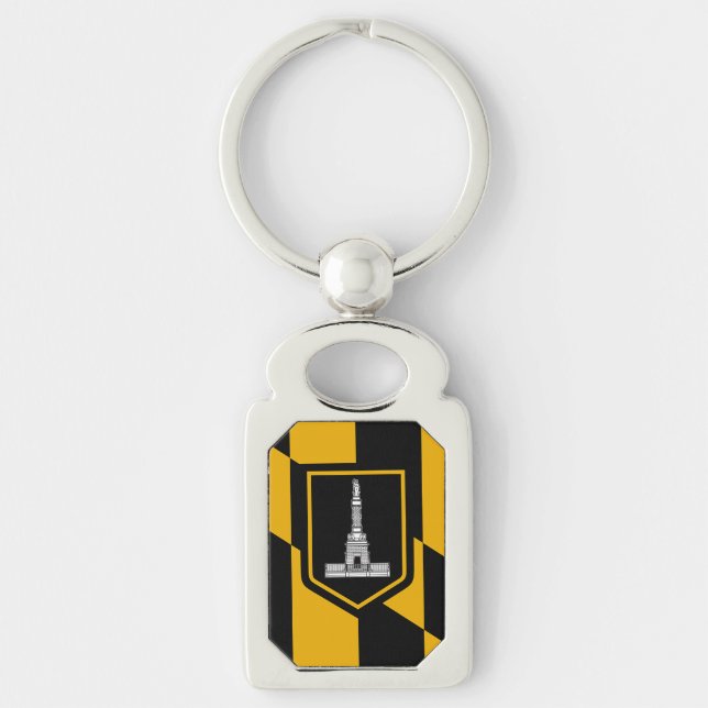 Llavero Keychain patriótico con bandera de Baltimore (Anverso)