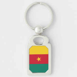 Llavero Keychain patriótico con bandera de Camerún