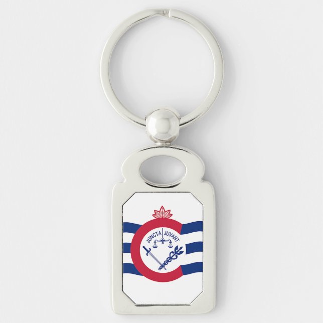 Llavero Keychain patriótico con bandera de Cincinnati (Anverso)