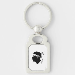 Llavero Keychain patriótico con bandera de Córcega