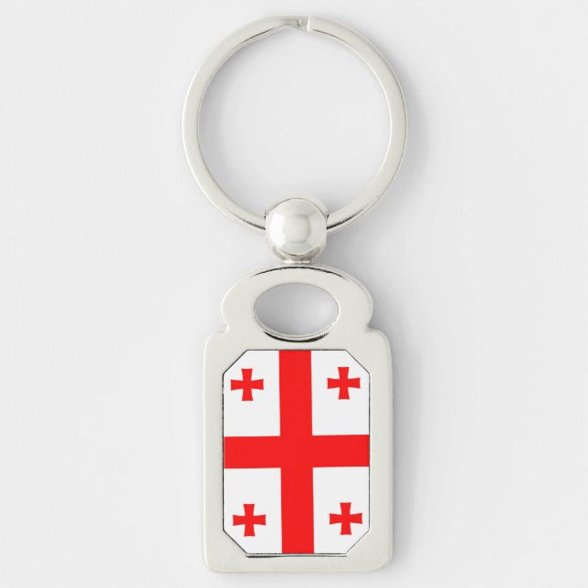 Llavero Keychain patriótico con bandera de Georgia (Anverso)