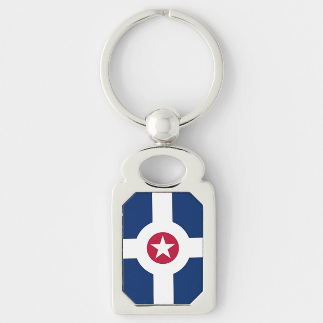 Llavero Keychain patriótico con bandera de Indianápolis (Anverso)