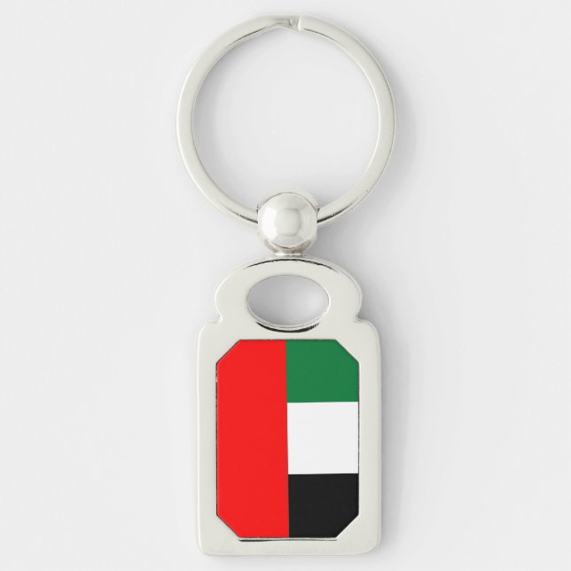 Llavero Keychain patriótico con bandera de los EAU (Anverso)