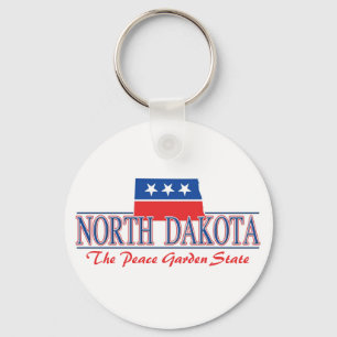Llavero Keychain Patriótico de Dakota del Norte