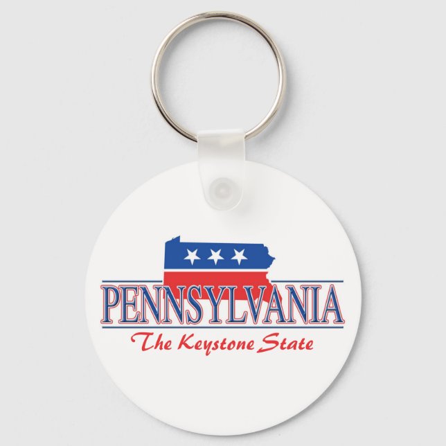 Llavero Keychain Patriótico de Pennsylvania (Anverso)