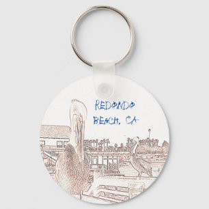 Llavero Keychain - Pelicans on Pier