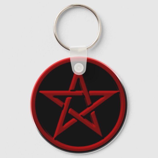 Llavero Keychain Pentagram Rojo (Anverso)