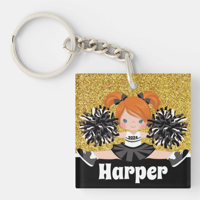 Llavero Keychain personalizada de Black & Gold (Frente)