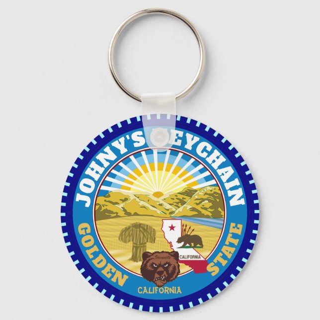 Llavero Keychain personalizada de California 2.0 (Anverso)