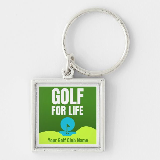 Llavero Keychain Personalizada De Golf For Life (Frente)