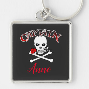 Llavero Keychain personalizada de Jolly Roger (Rosa)