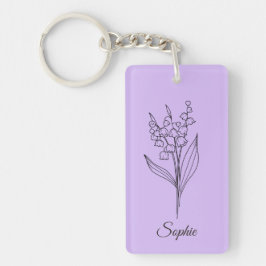 Llavero Keychain personalizada de las flores de alumbramie