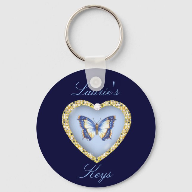 Llavero Keychain personalizada de mariposa (Anverso)