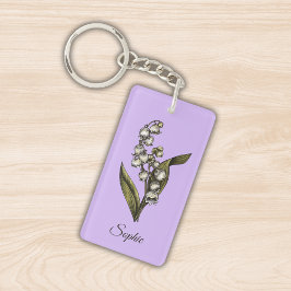 Llavero Keychain personalizada de May Birth Flower