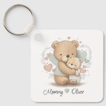 Keychain personalizada de Teddy Bear Love Baby