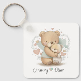 Llavero Keychain personalizada de Teddy Bear Love Baby
