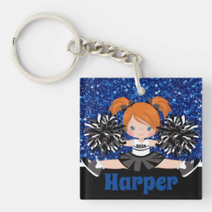 Llavero Keychain personalizada para animadores negros y az