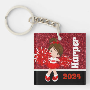 Llavero Keychain personalizada para animadores negros y ro