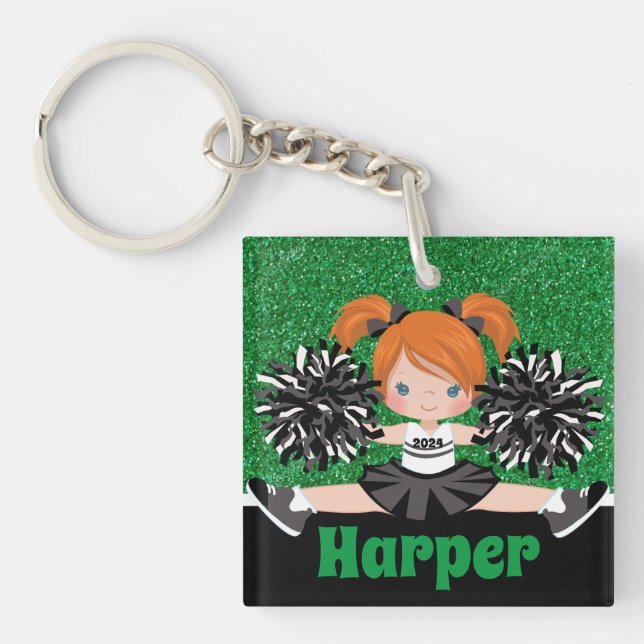 Llavero Keychain personalizada para animadores negros y ve (Frente)