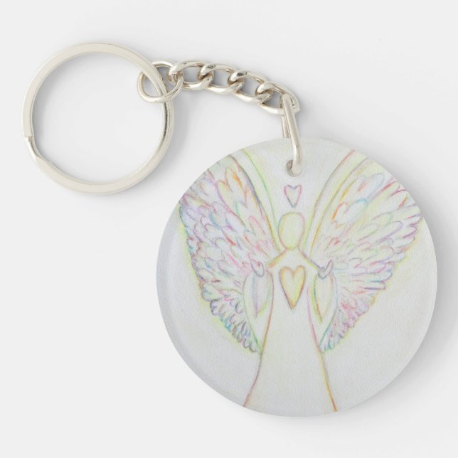 Llavero Keychain Personalizado Ángel de Rainbow Hearts Gua (Frente)