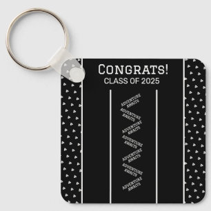 Llavero Keychain Personalizado blanco y negro