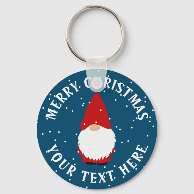 Llavero keychain personalizado con pequeño troll de nieve  (Anverso)