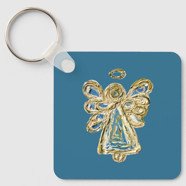 Llavero Keychain Personalizado de arte Ángel de la Guardia (Anverso)