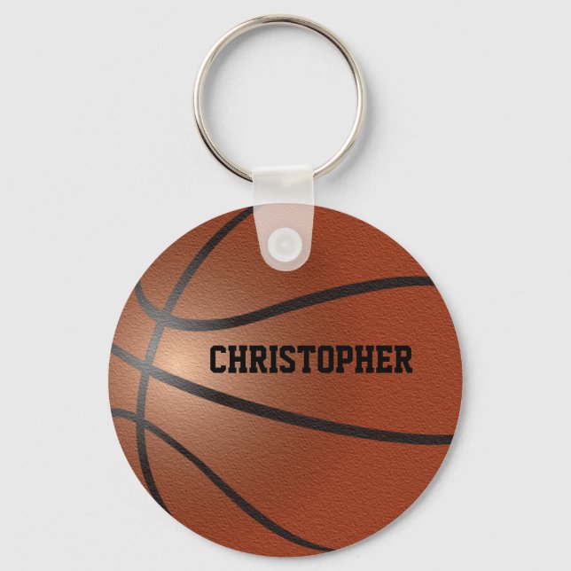Llavero Keychain, Personalizado de baloncesto (Anverso)